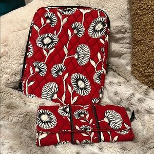 Vera Bradley Red and White Floral Bag Set